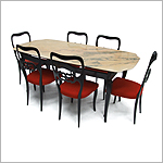 1950's Italian Marble Dining Set - Click for more information