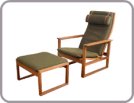 1956 :  High back easy chair designed by B&oslash;rge Morgensen for Fredericia Stolefabrik, Denmark.
