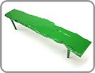 1950's bright green yew bench 