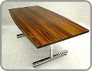 Pieff dining table - Rosewood and chrome 