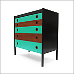 Vintage laquered drawer unit - Click for more information