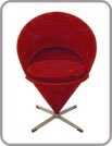 1958 :  Cone chair designed by Verner Panton for Fritz Hansen, Denmark.