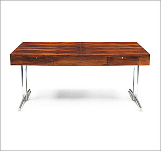 1960's Rosewood Pedestal Desk - Click For More Information