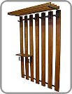 Vintage 1970's teak wall rack