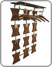 1970's teak coat rack