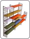 1950's Tomado shelving system by  D Dekker, Holland .