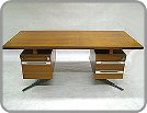 1960's walnut and chrome executive desk 