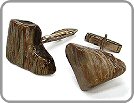 1960's Petrified Wood Cufflinks