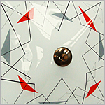 1950's Glass Ceiling Lamp -  Click for more information