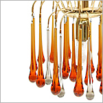 1960's Glass Chandelier 