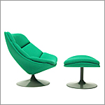 Pierre Paulin Chair & Ottoman