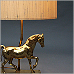 1960's Brass Horse Lamp -  Click for more information