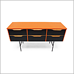 1960's Laquered Drawer Console