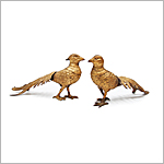 Gilded Pheasant Ornaments 