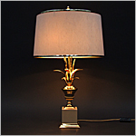 1970's Gold Plated Table Lamp 