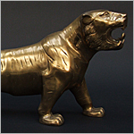 1960s Large Brass Tiger